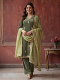 Kurta With Pant & Dupatta Ethnic Kurta Set For Women