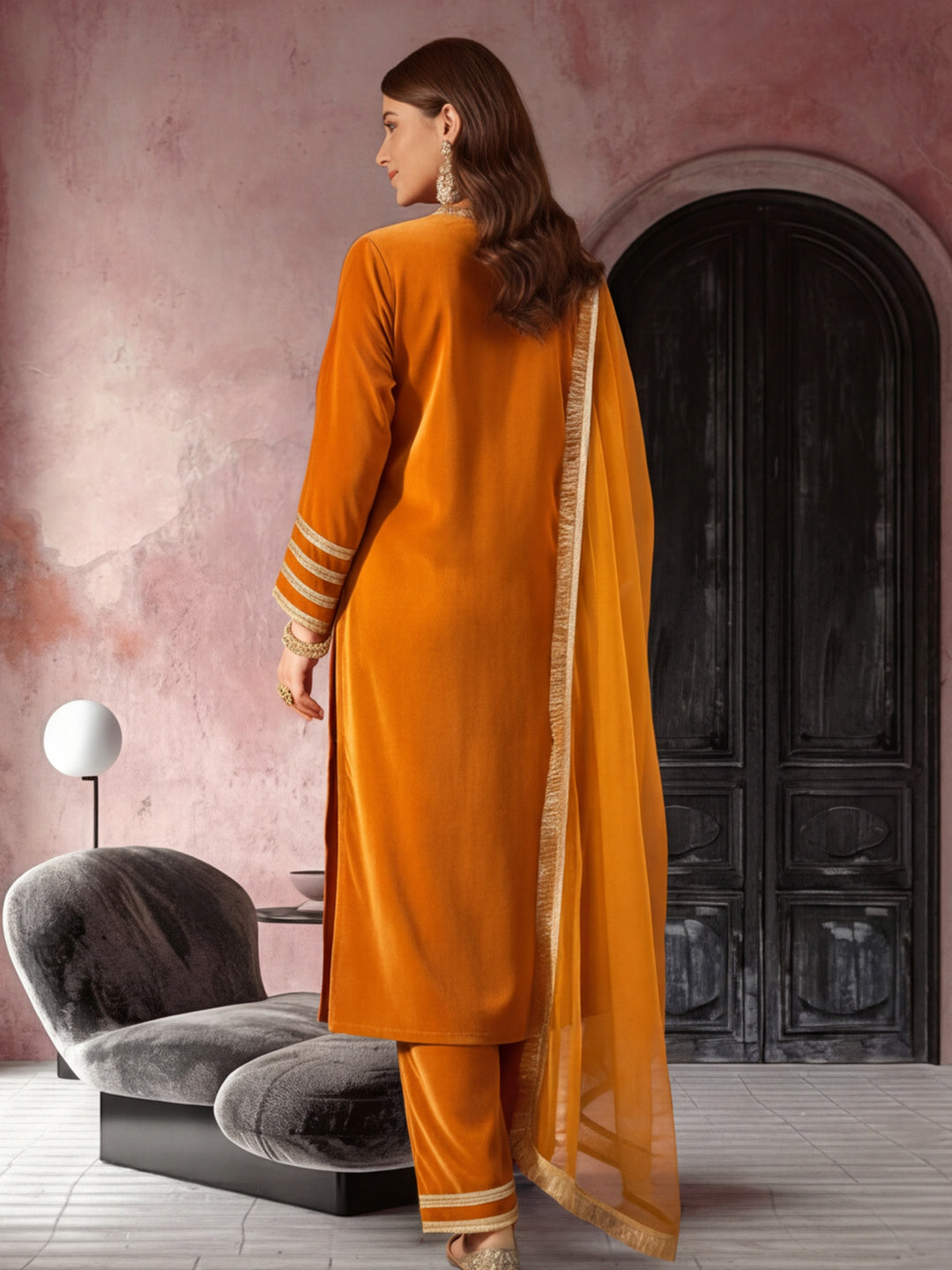Kurta With Pant & Dupatta Ethnic Kurta Set For Women