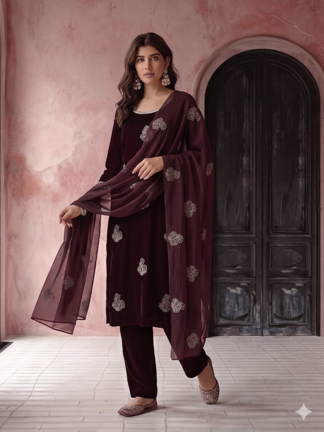 Kurta With Pant & Dupatta Ethnic Kurta Set For Women