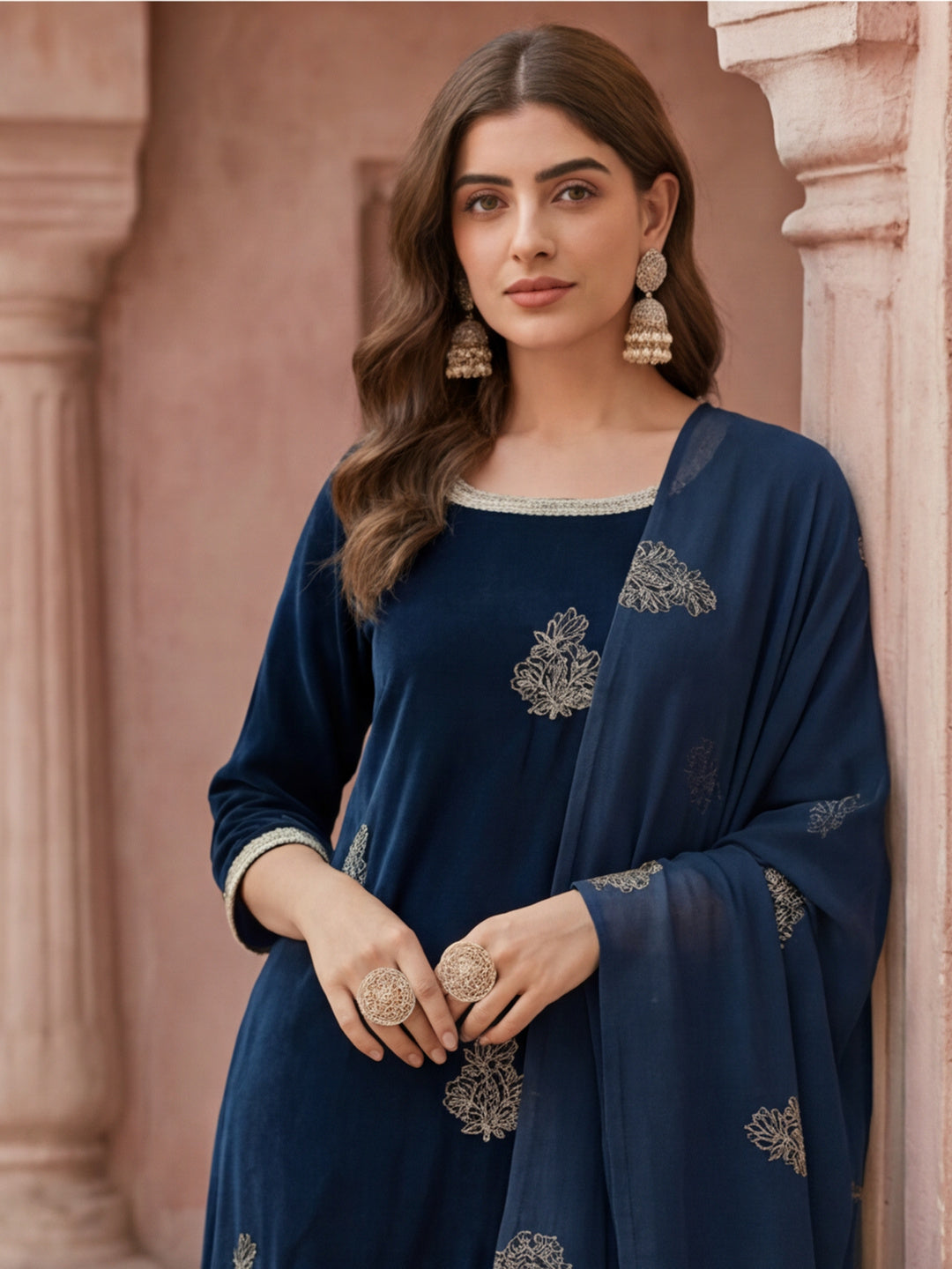 Kurta With Pant & Dupatta Ethnic Kurta Set For Women