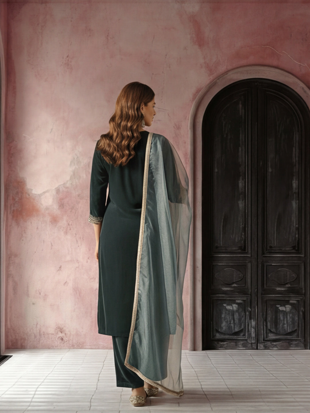 Kurta With Pant & Dupatta Ethnic Kurta Set For Women