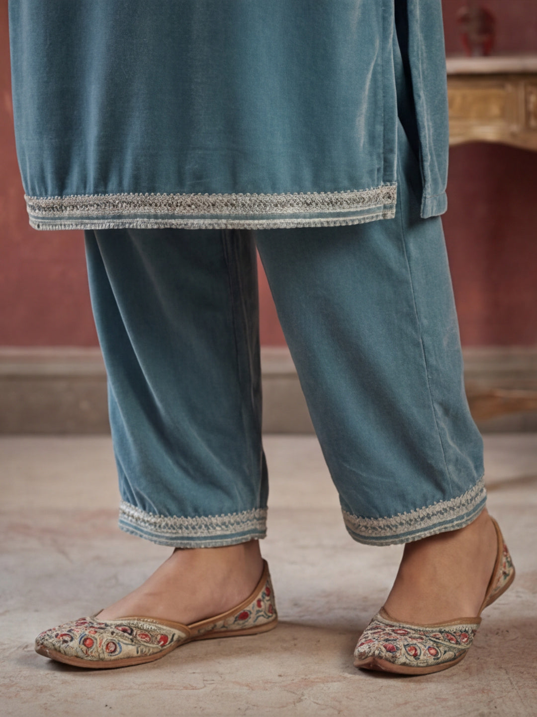 Kurta With Pant & Dupatta Ethnic Kurta Set For Women