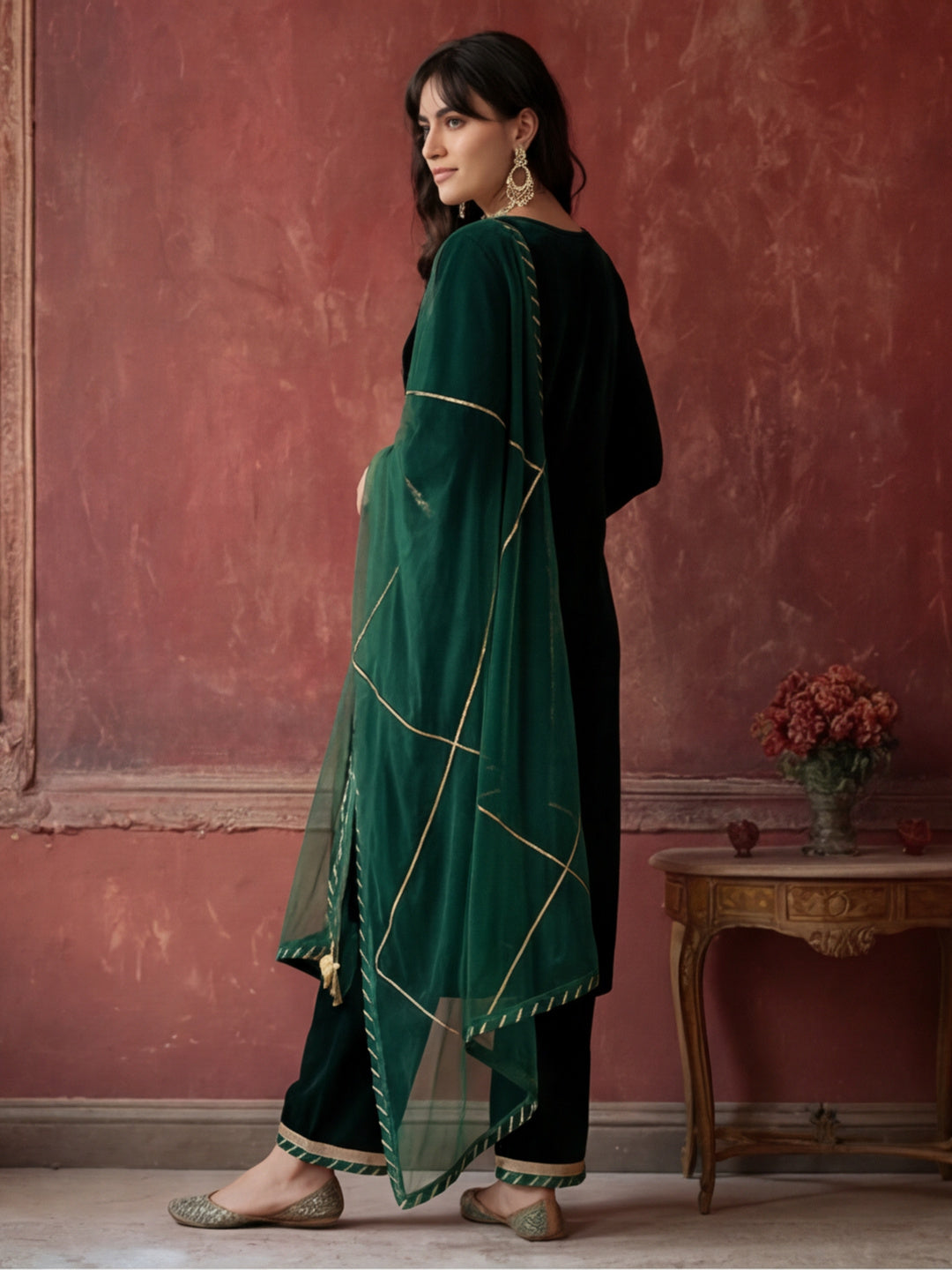 Kurta With Pant & Dupatta Ethnic Kurta Set For Women