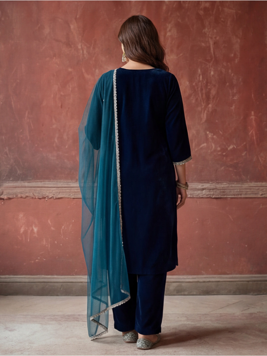 Kurta With Pant & Dupatta Ethnic Kurta Set For Women