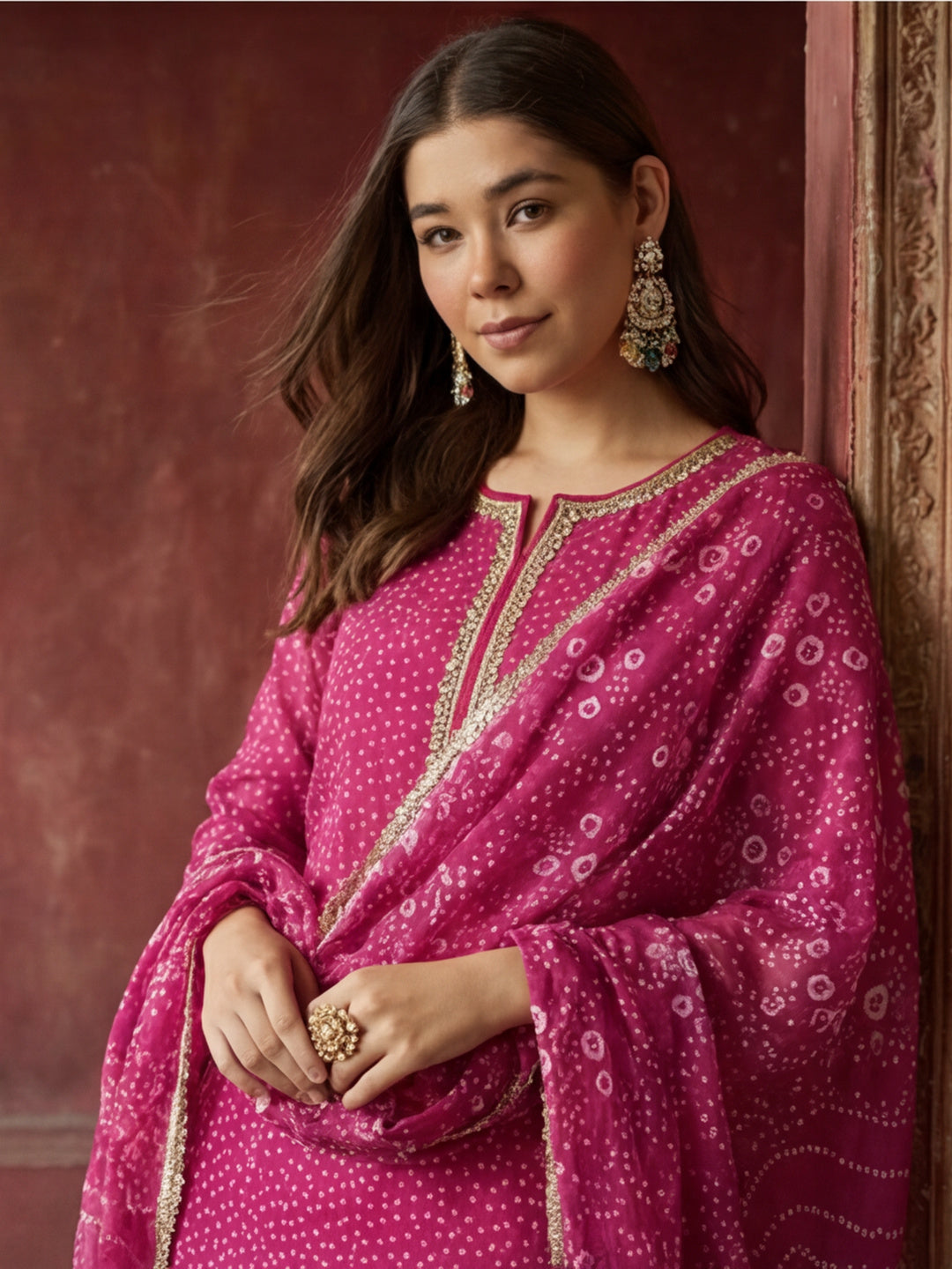 Kurta With Pant & Dupatta Ethnic Kurta Set For Women