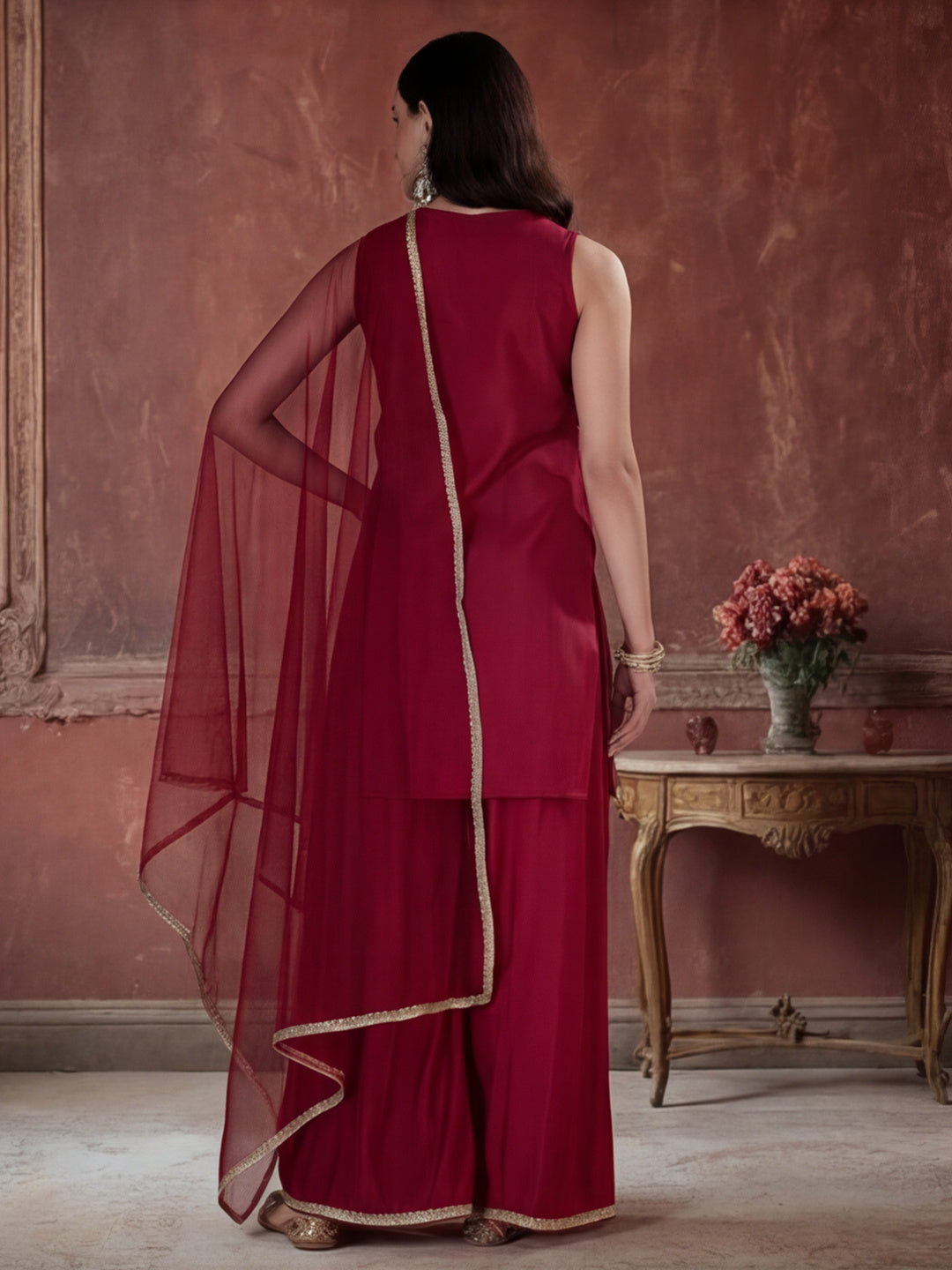 Kurta With Pant & Dupatta Ethnic Kurta Set For Women