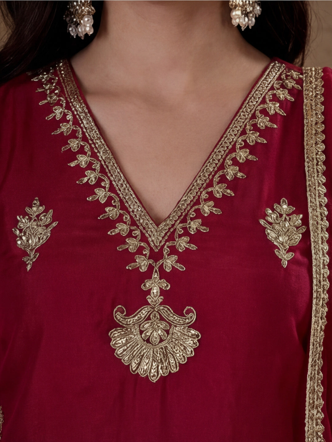 Kurta With Pant & Dupatta Ethnic Kurta Set For Women
