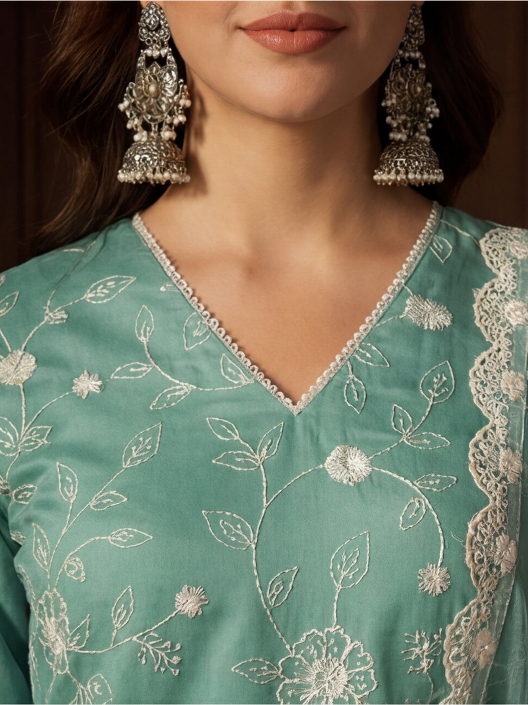 Kurta With Pant & Dupatta Ethnic Kurta Set For Women