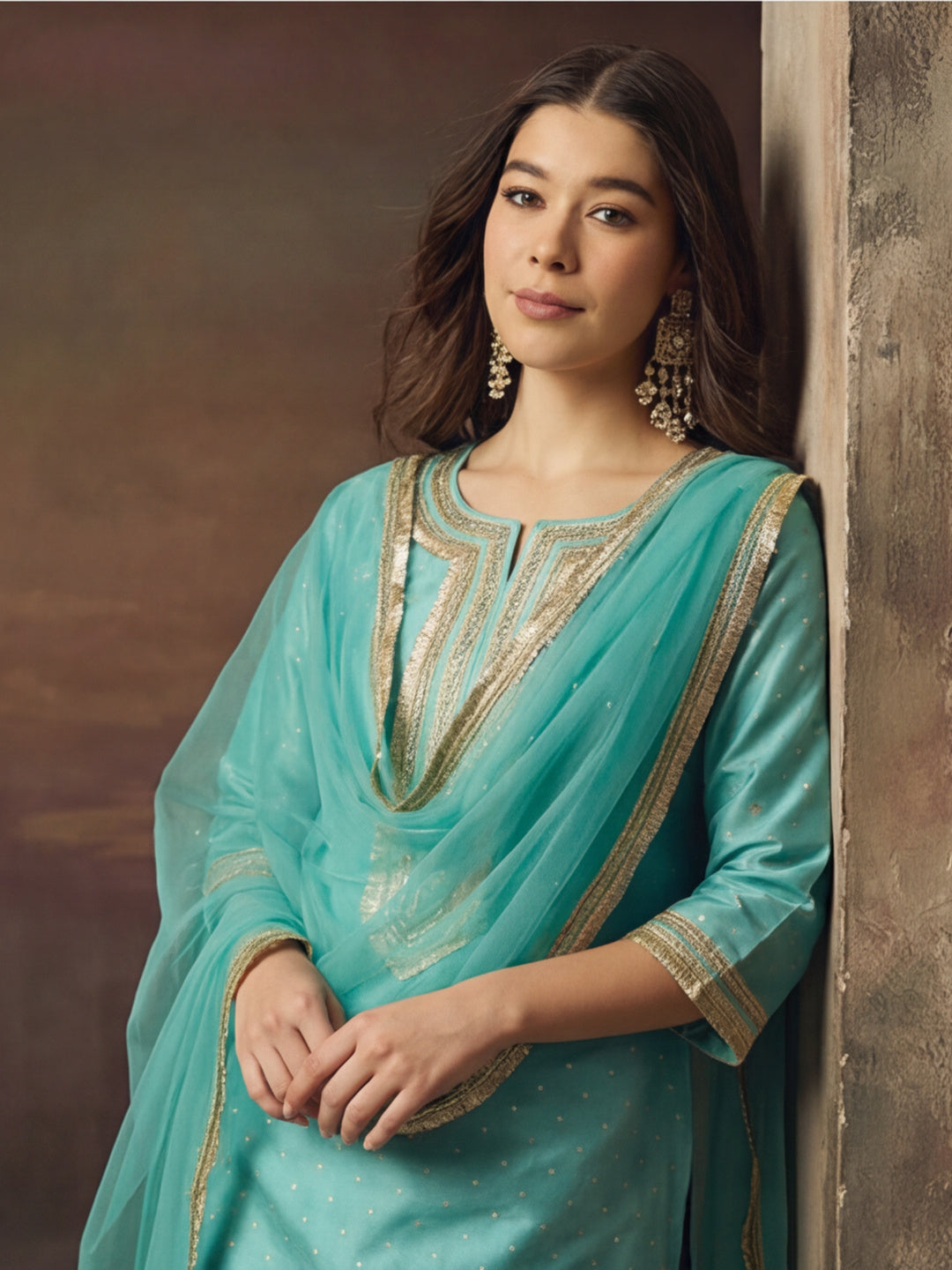 Kurta With Pant & Dupatta Ethnic Kurta Set For Women