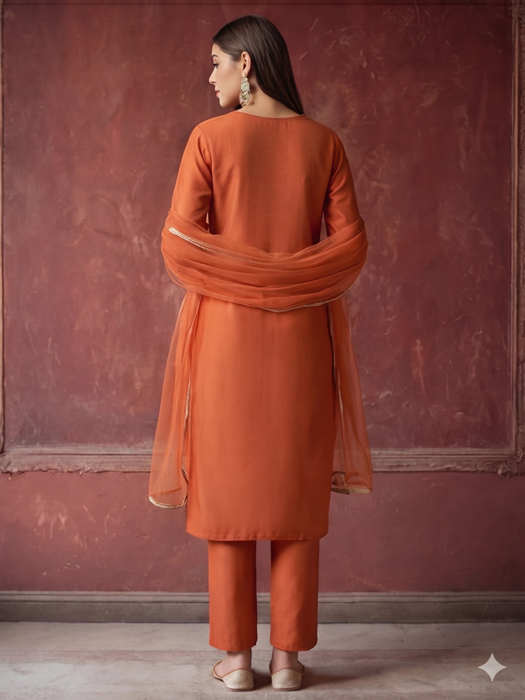 Kurta With Pant & Dupatta Ethnic Kurta Set For Women