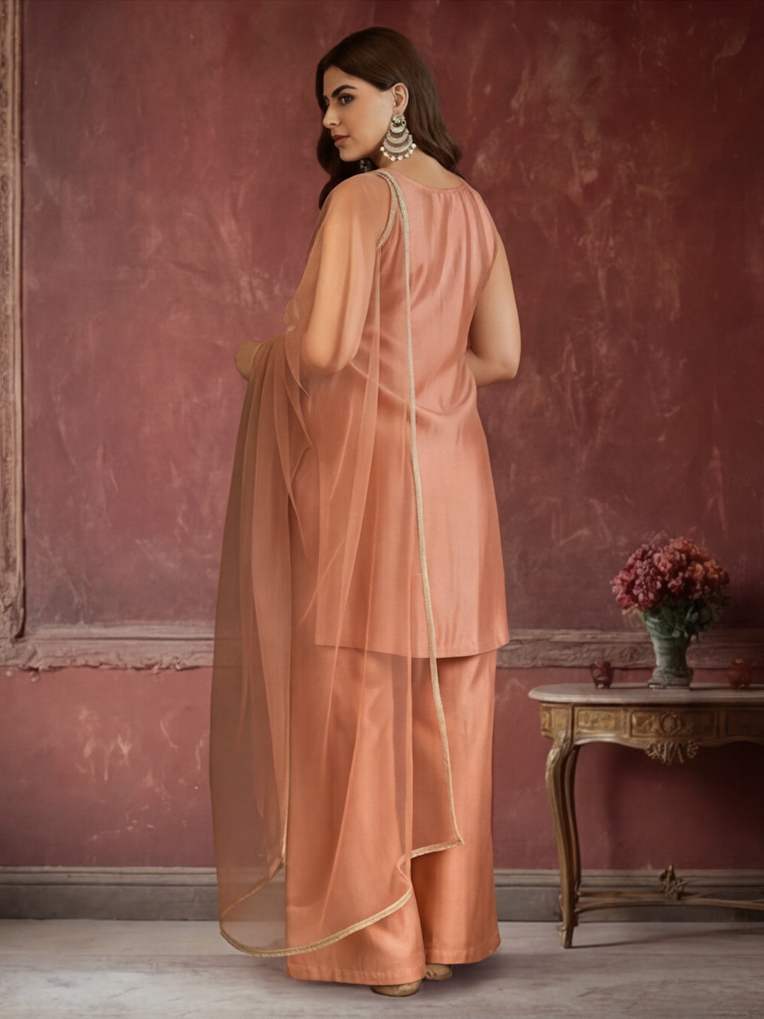 Kurta With Pant & Dupatta Ethnic Kurta Set For Women