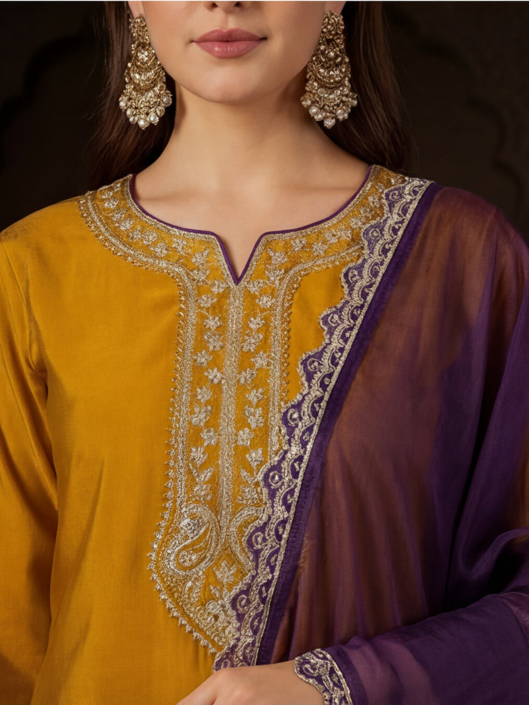 Kurta With Pant & Dupatta Ethnic Kurta Set For Women