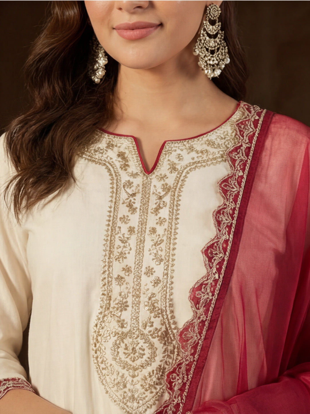 Kurta With Pant & Dupatta Ethnic Kurta Set For Women
