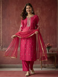 Kurta With Pant & Dupatta Ethnic Kurta Set For Women