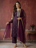Kurta With Pant & Dupatta Ethnic Kurta Set For Women