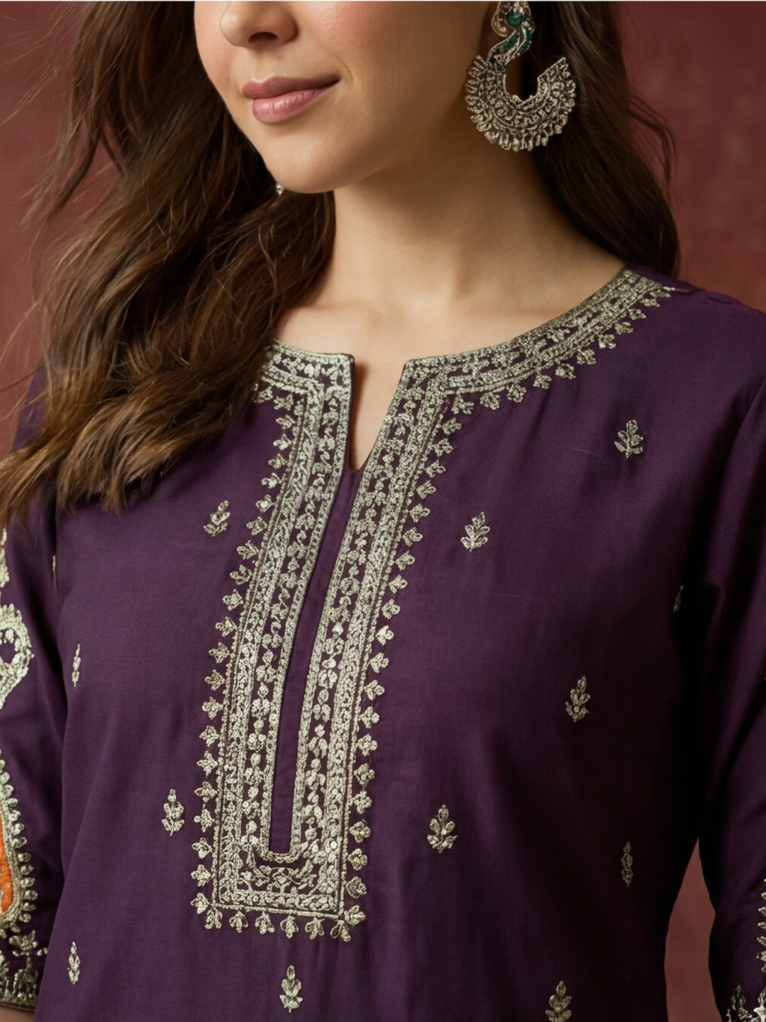 Kurta With Pant & Dupatta Ethnic Kurta Set For Women
