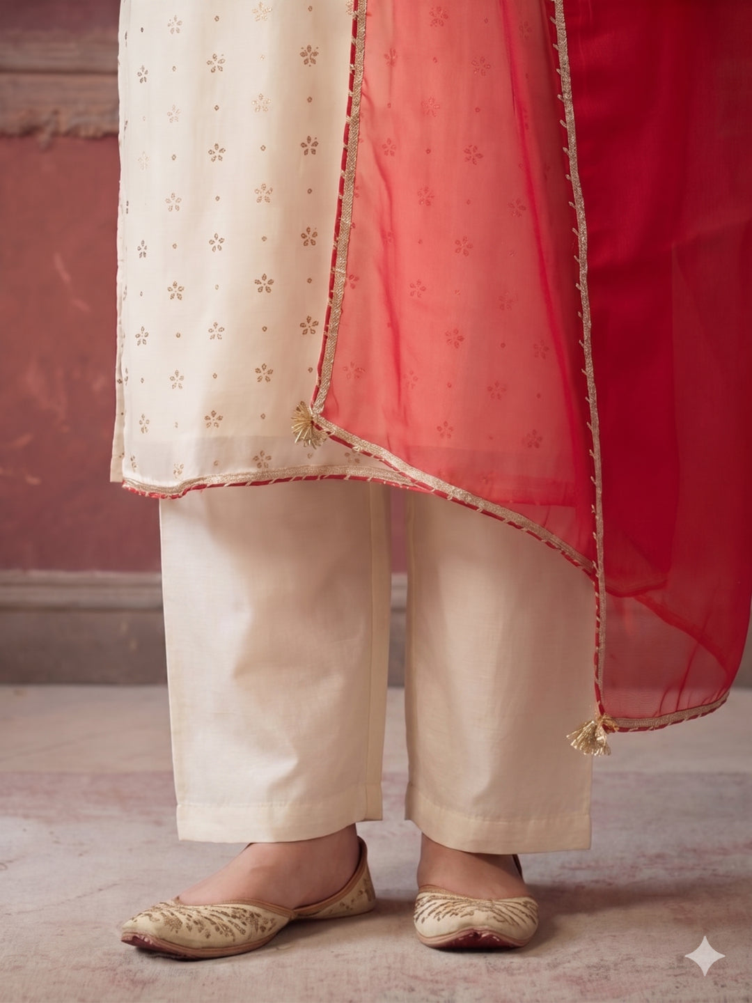 Kurta With Pant & Dupatta Ethnic Kurta Set For Women