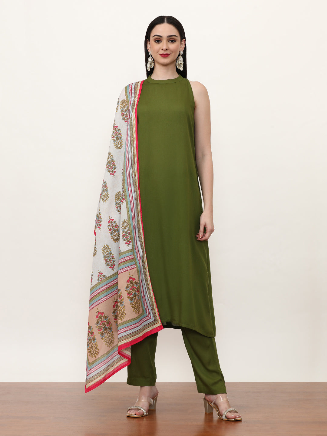 Solid Kurta Sets With Pure Cotton Dupatta