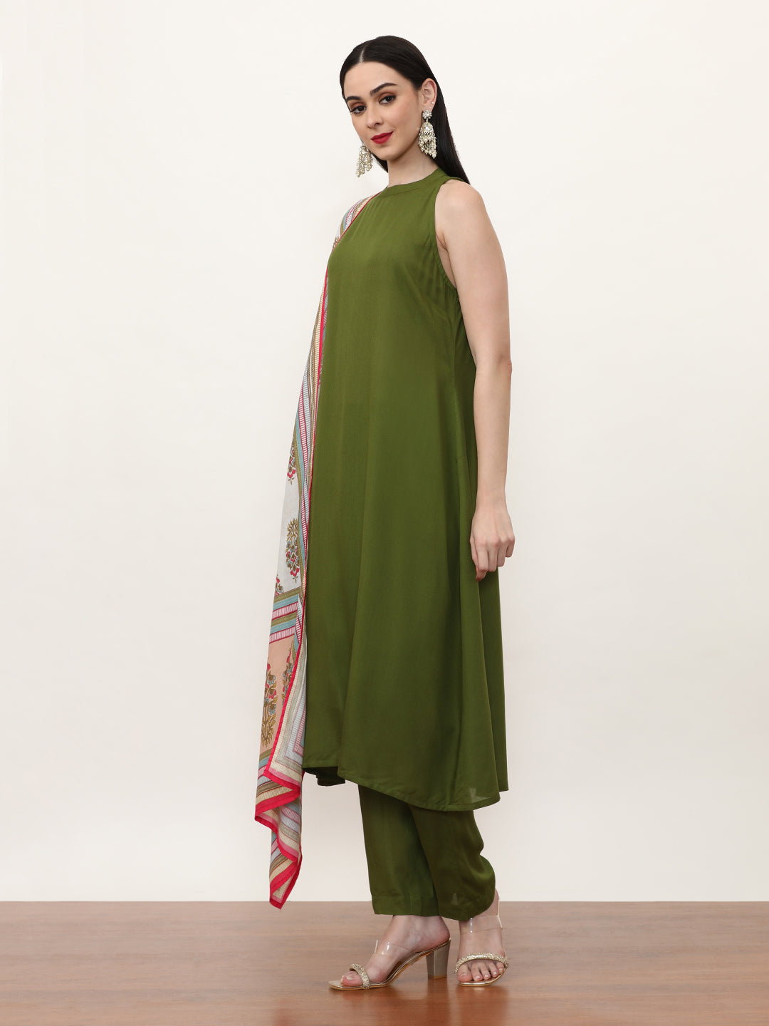 Solid Kurta Sets With Pure Cotton Dupatta