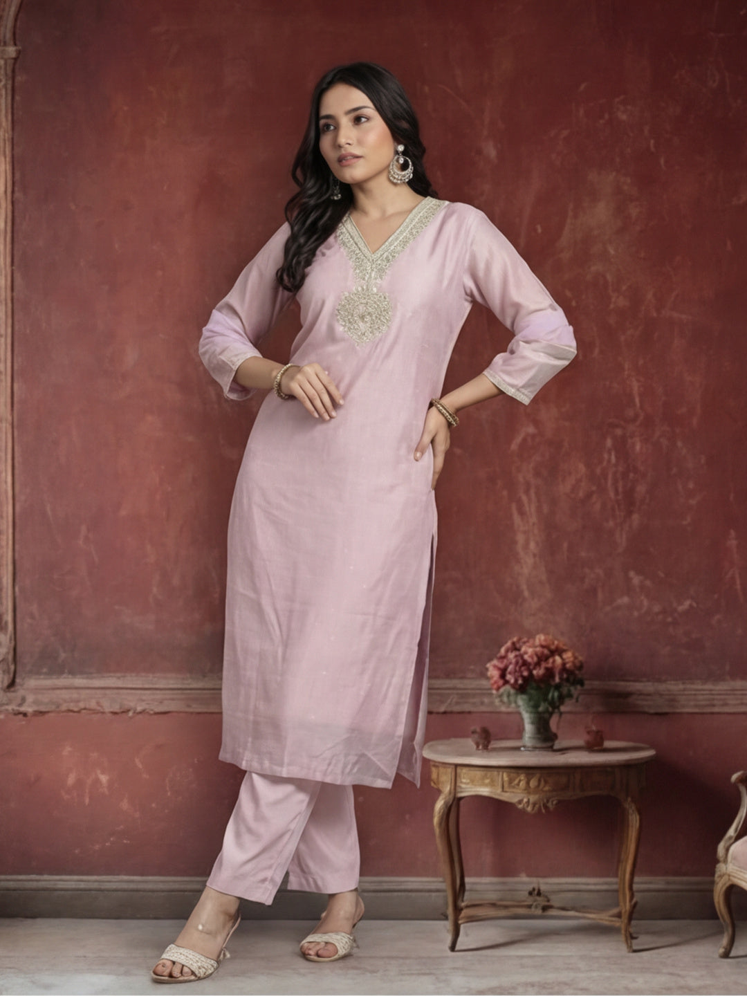 Kurta With Pant And Dupatta Set For Women