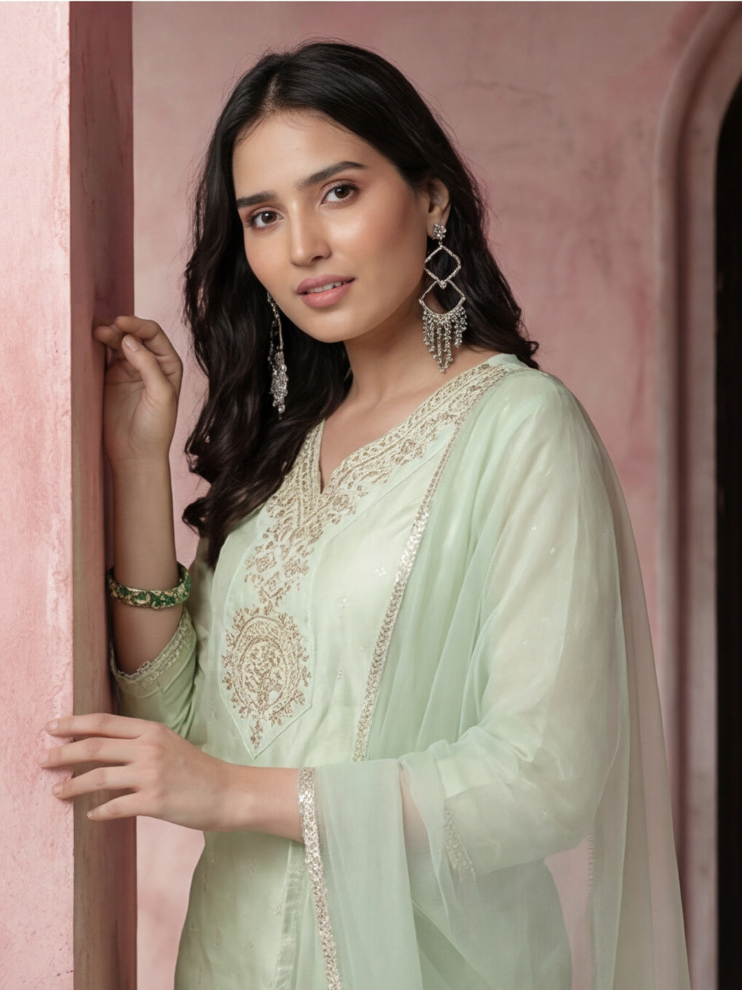 Kurta With Pant And Dupatta Set For Women