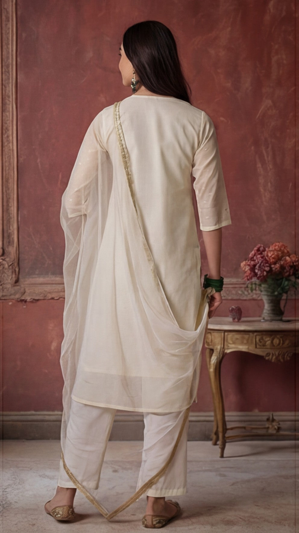 Kurta With Pant And Dupatta Set For Women