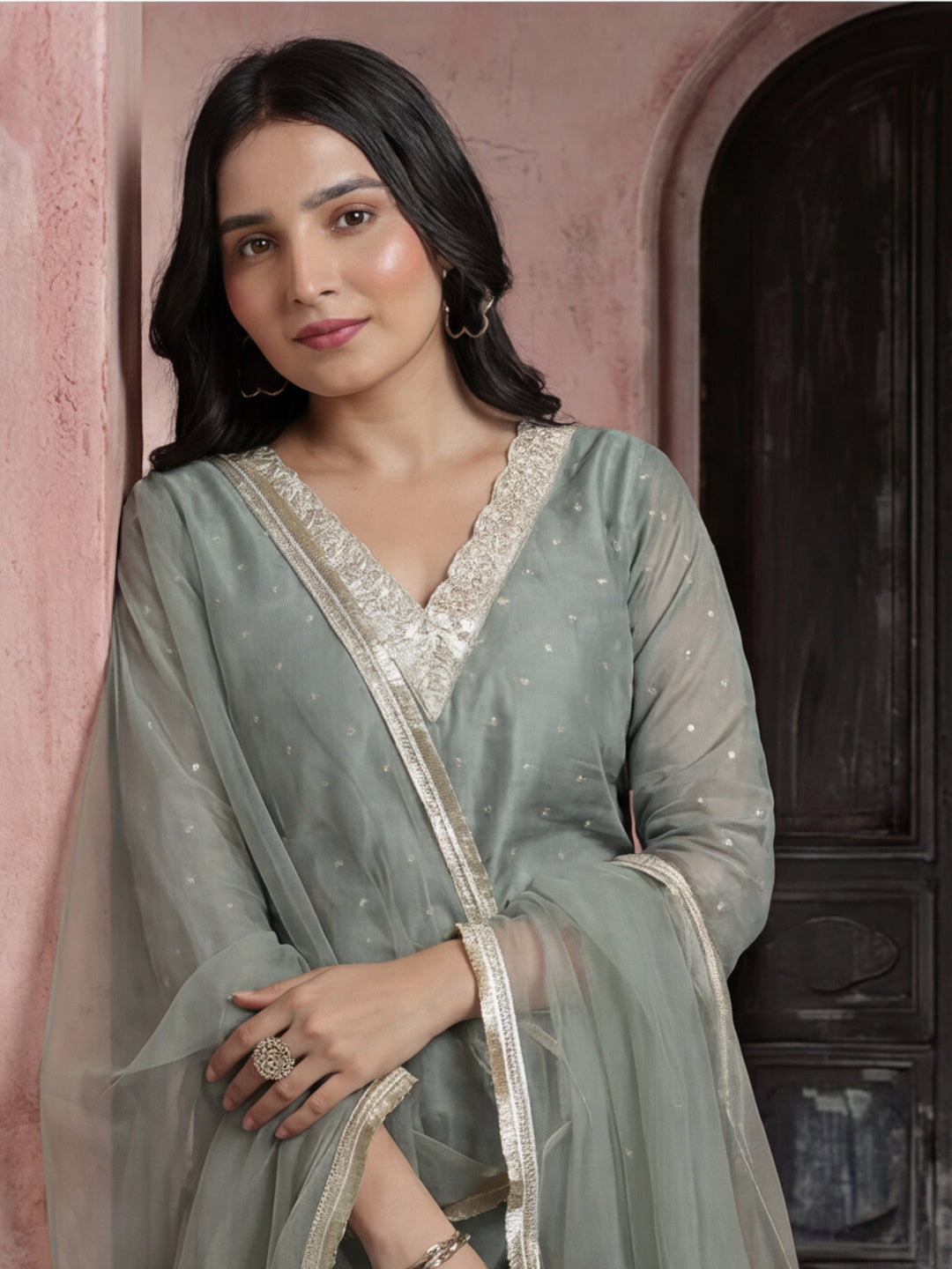 Kurta With Pant And Dupatta Set For Women