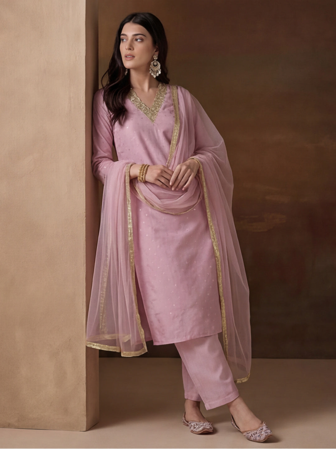 Kurta With Pant And Dupatta Set For Women