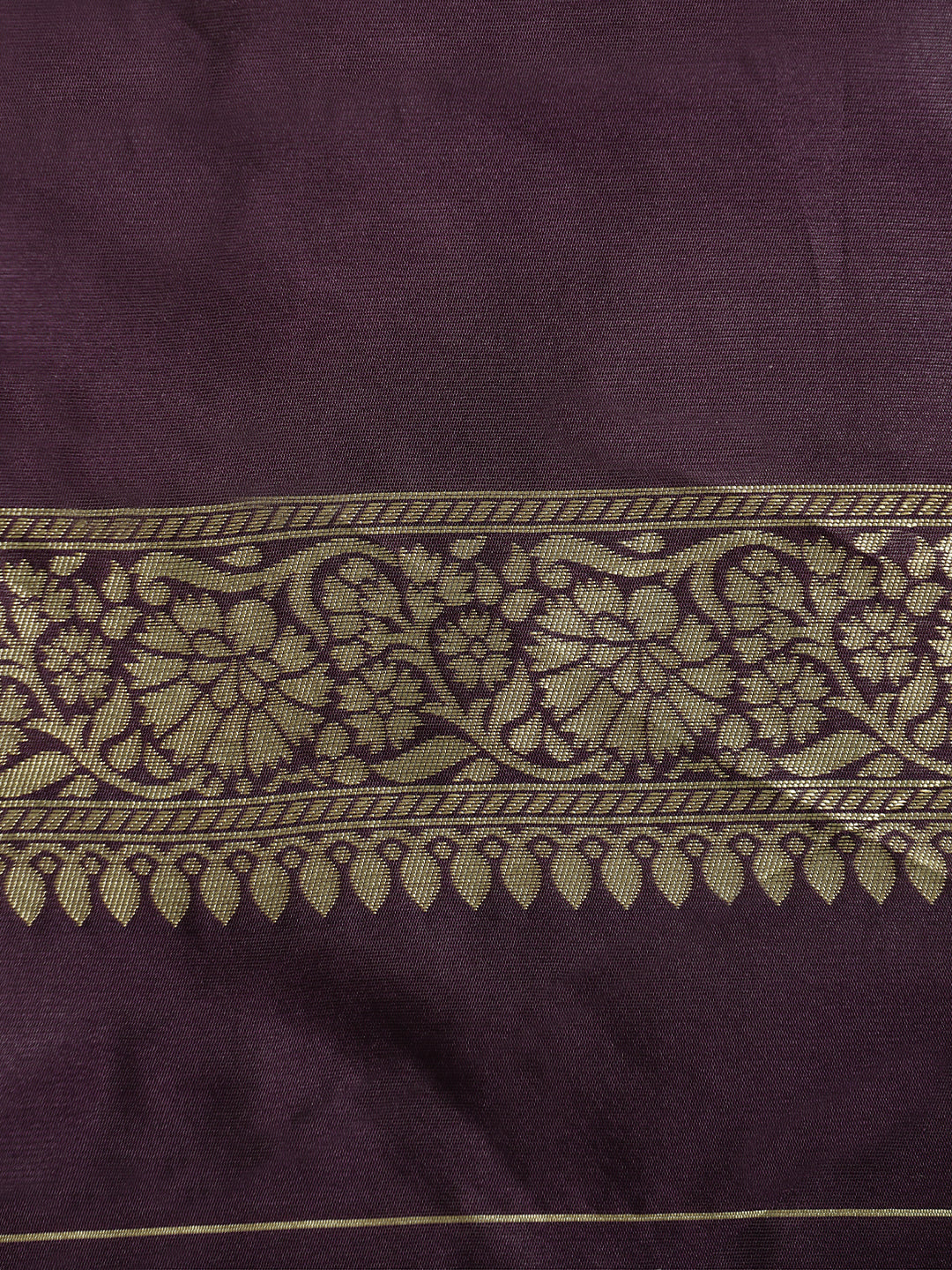 Heavy Purple Zari Woven Banarasi Saree