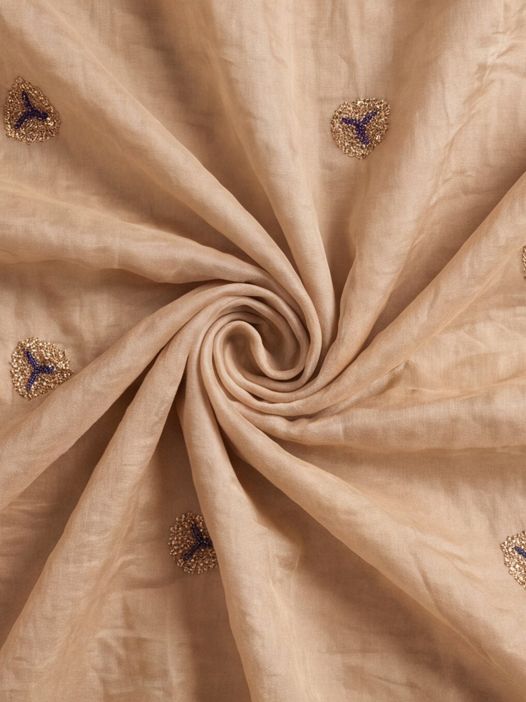 Silk Embroidery Sequence Work Saree With Multi Arco Border With Unstitched Blouse Piece