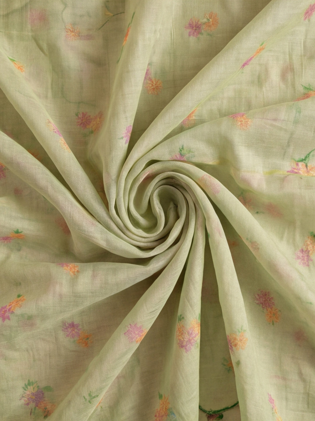 Premium Linen Silk Digital Printed And Khatli Work Saree With Unstitched Blouse Piece