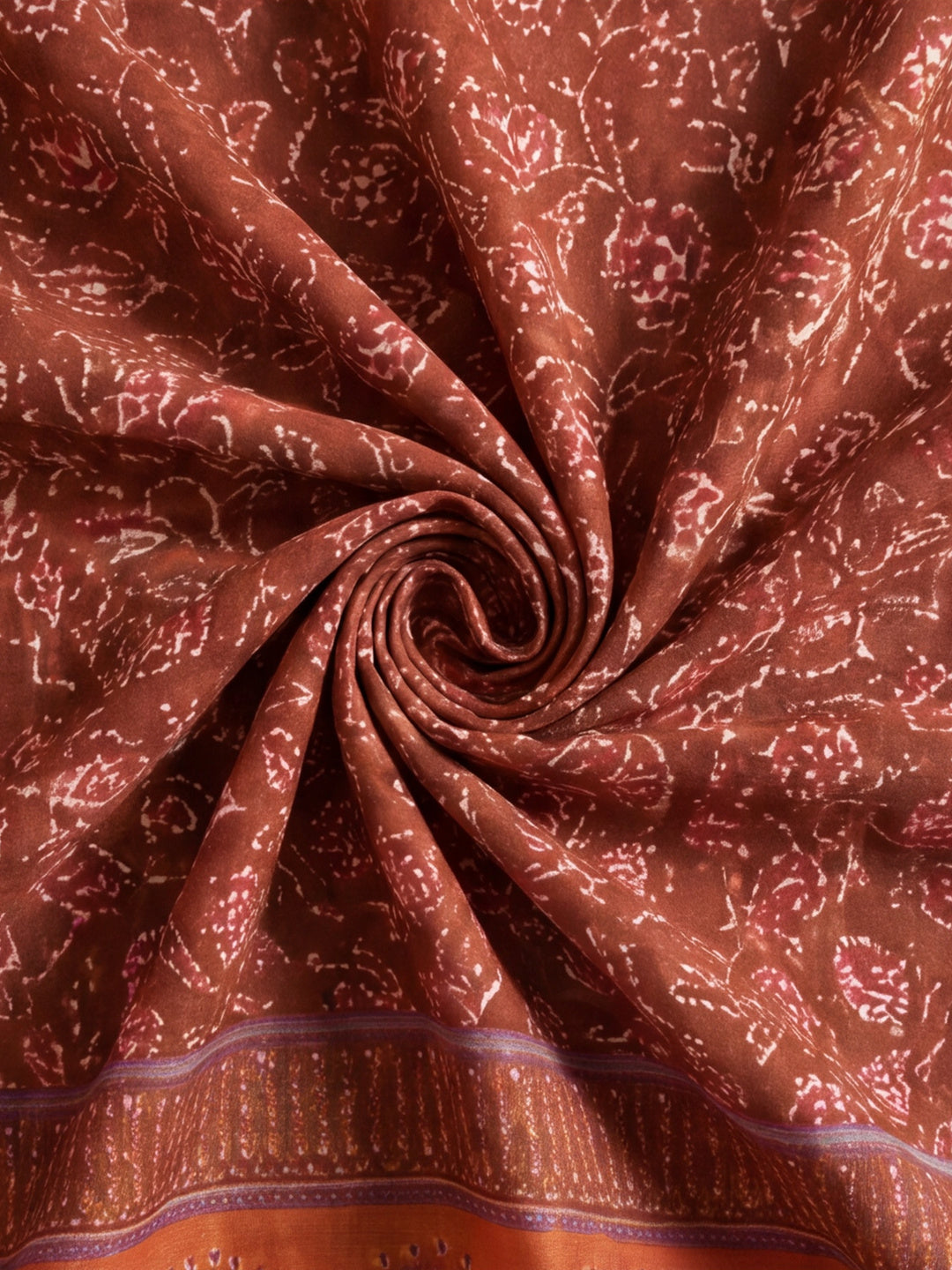 Women Lightweight Printed Beautiful Mirror Work Border Saree With Unstitched Blouse Piece