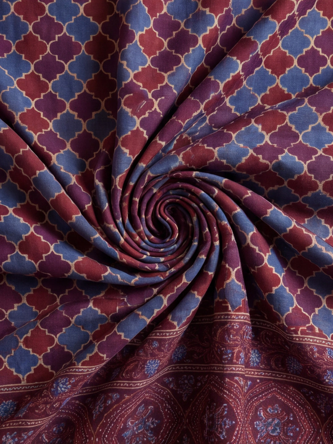 Women Lightweight Printed Beautiful Mirror Work Border Saree With Unstitched Blouse Piece