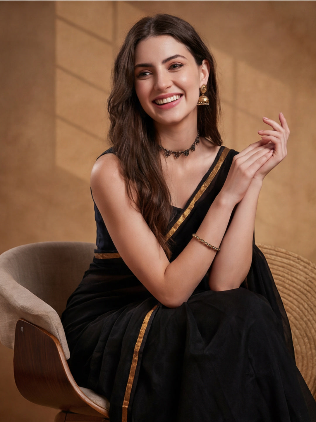 Solid Pure Cotton Saree with Unstiched Blouse