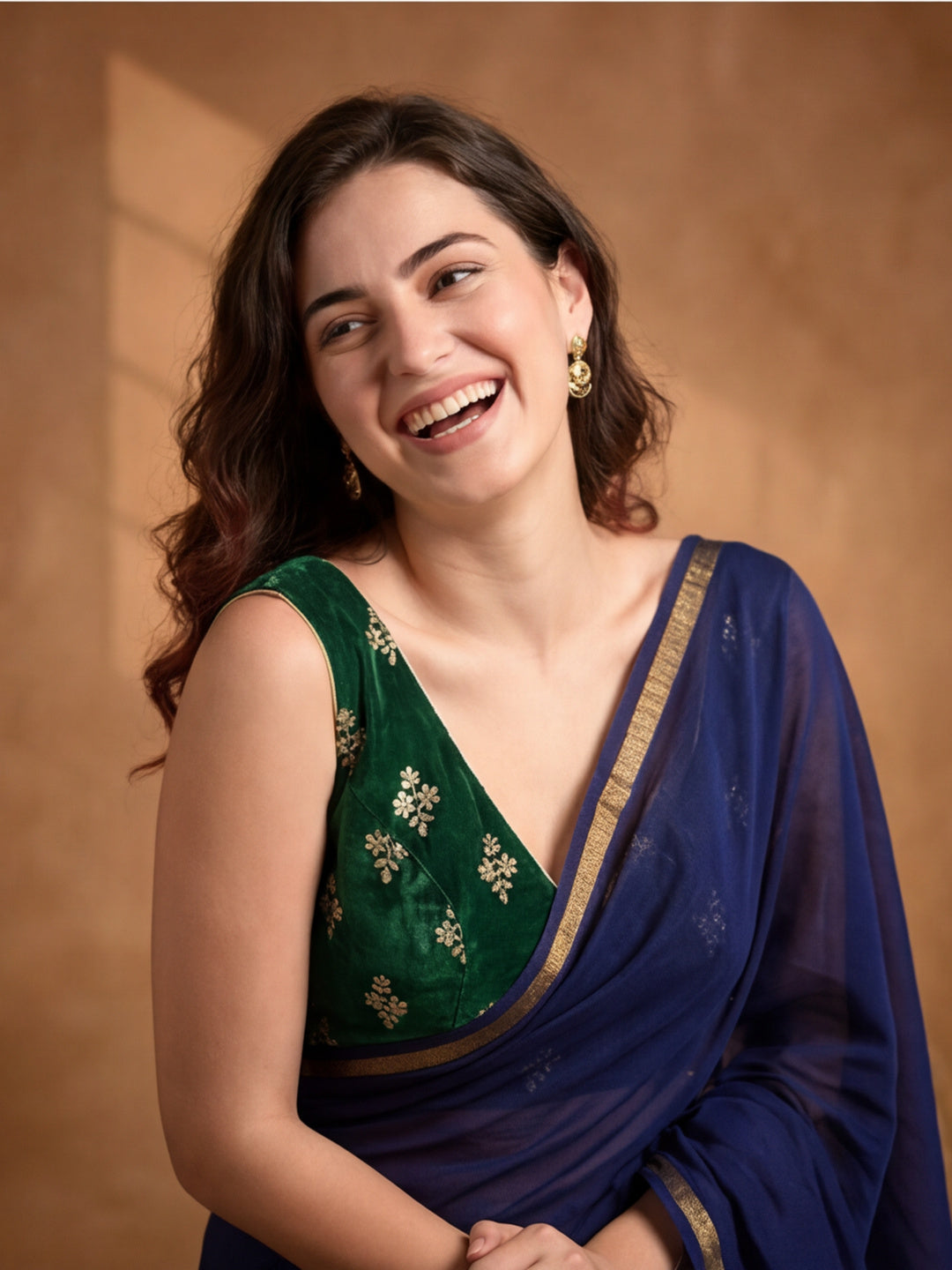 Solid Pure Cotton Saree with Unstiched Blouse