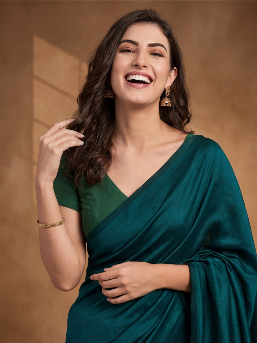 Solid Pure Cotton Saree with Unstiched Blouse