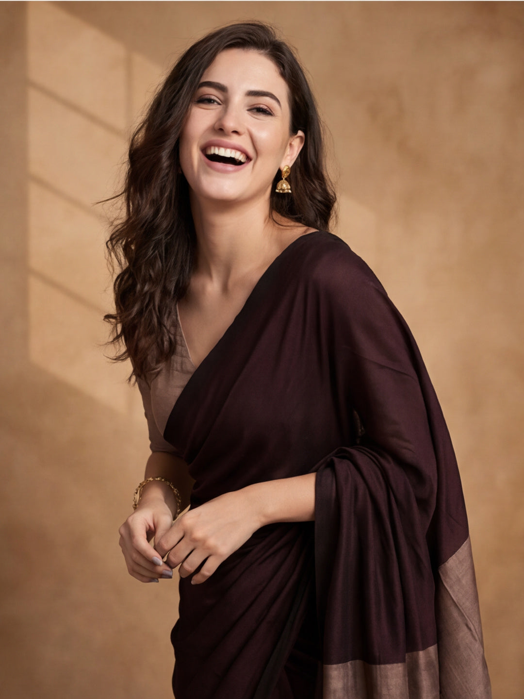 Solid Pure Cotton Saree with Unstiched Blouse