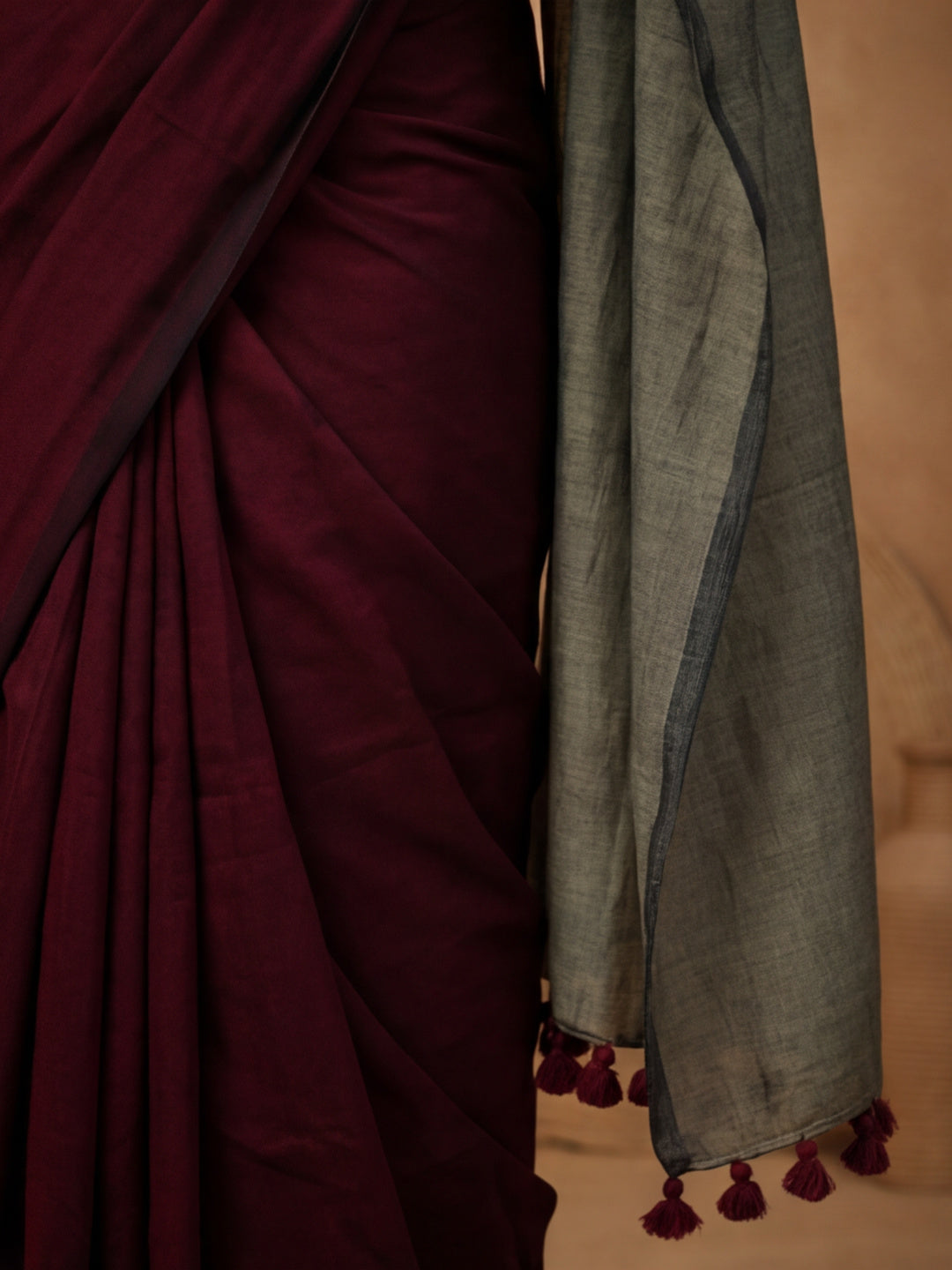 Solid Pure Cotton Saree with Unstiched Blouse