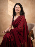 Solid Pure Cotton Saree with Unstiched Blouse