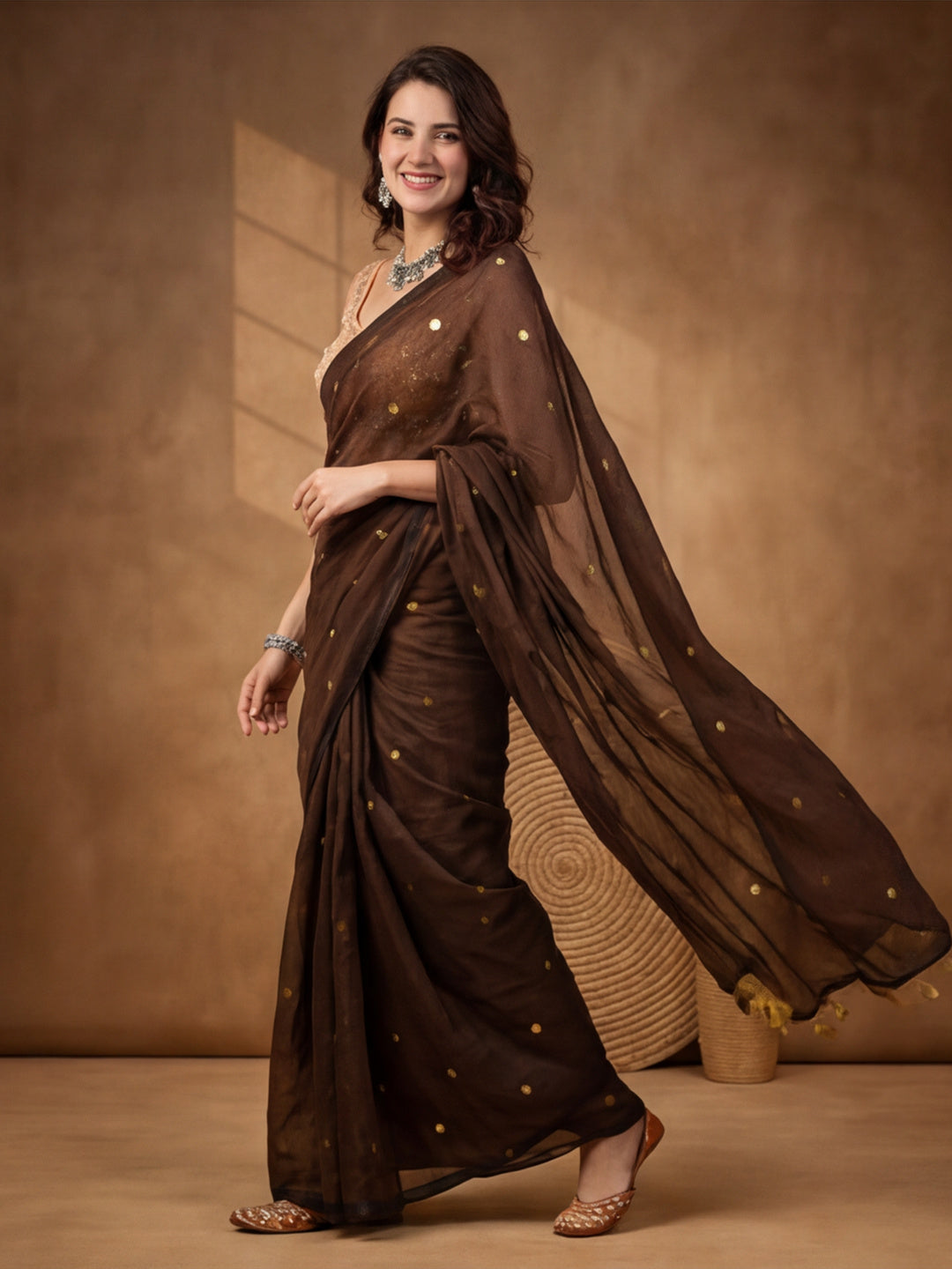 Solid Pure Cotton Saree with Unstiched Blouse