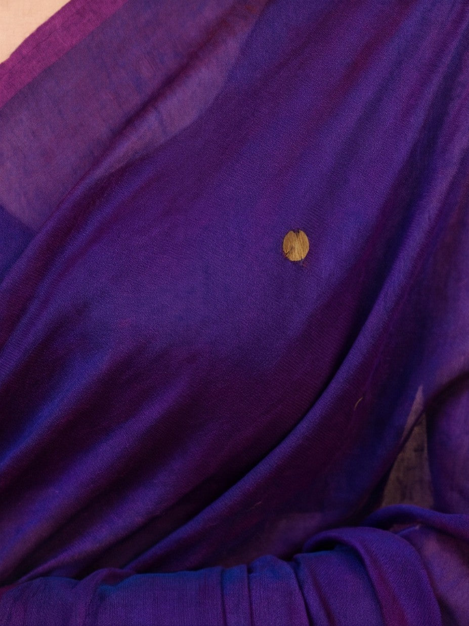 Solid Pure Cotton Saree with Unstiched Blouse