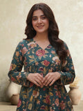 Women Printed V-Neck Fancy Tunic Top with Full Sleeves