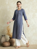 Floral Printed Straight Pure Cotton Kurta Sets