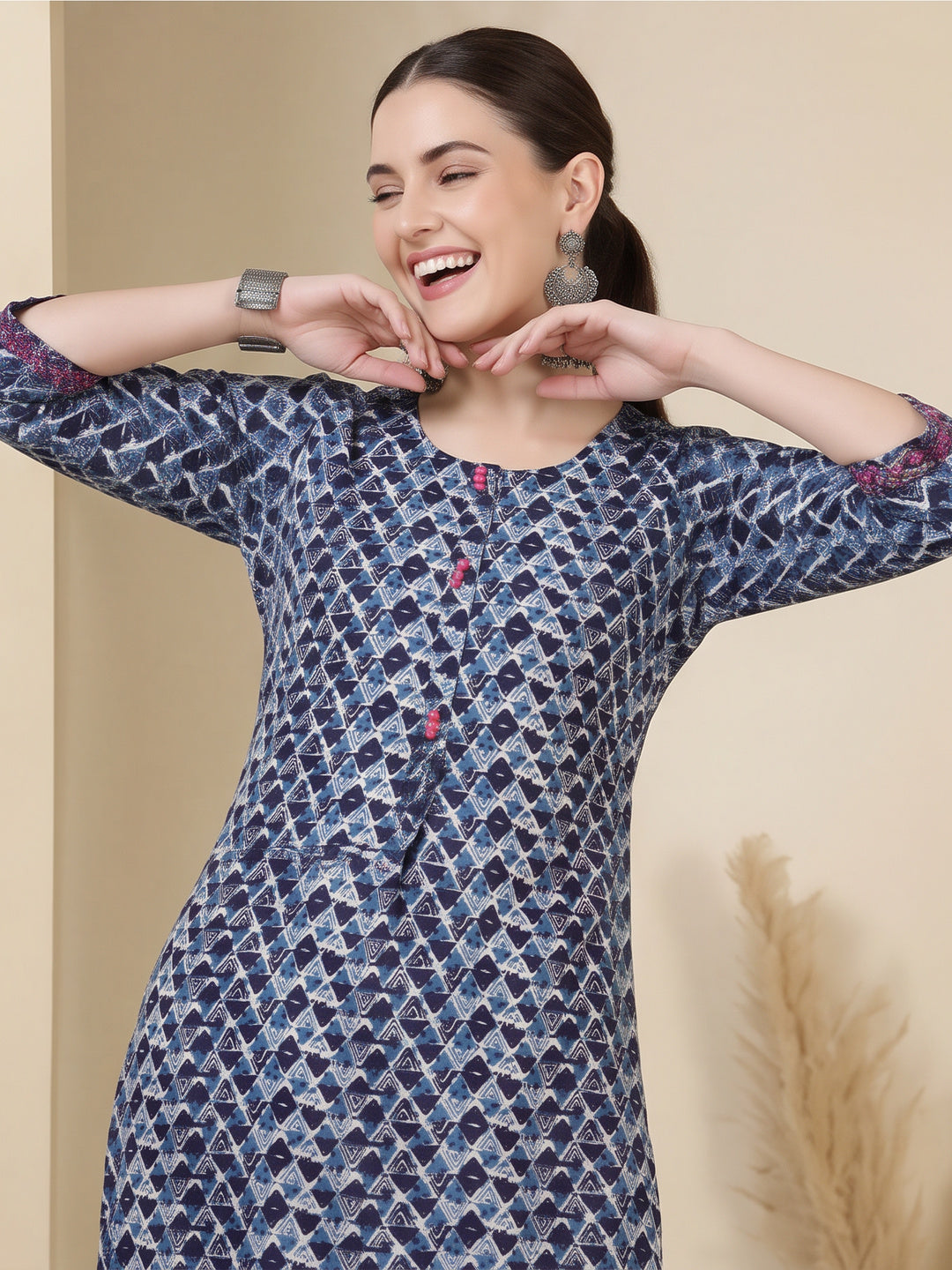 Floral Printed Straight Pure Cotton Kurta Sets