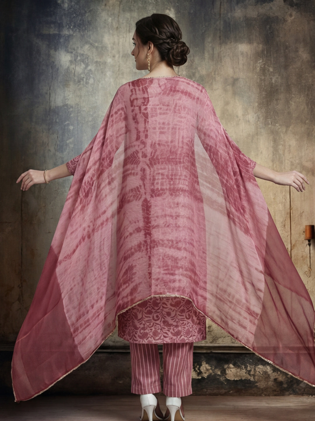 Paisley Printed Cotton Kurta Set With Dupatta
