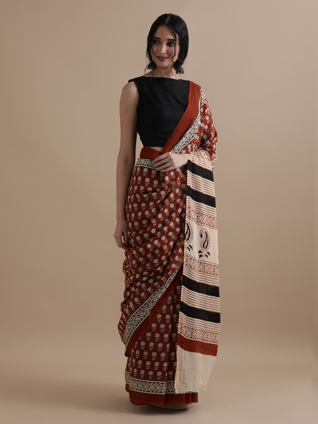 Mulmul Cotton Printed Saree