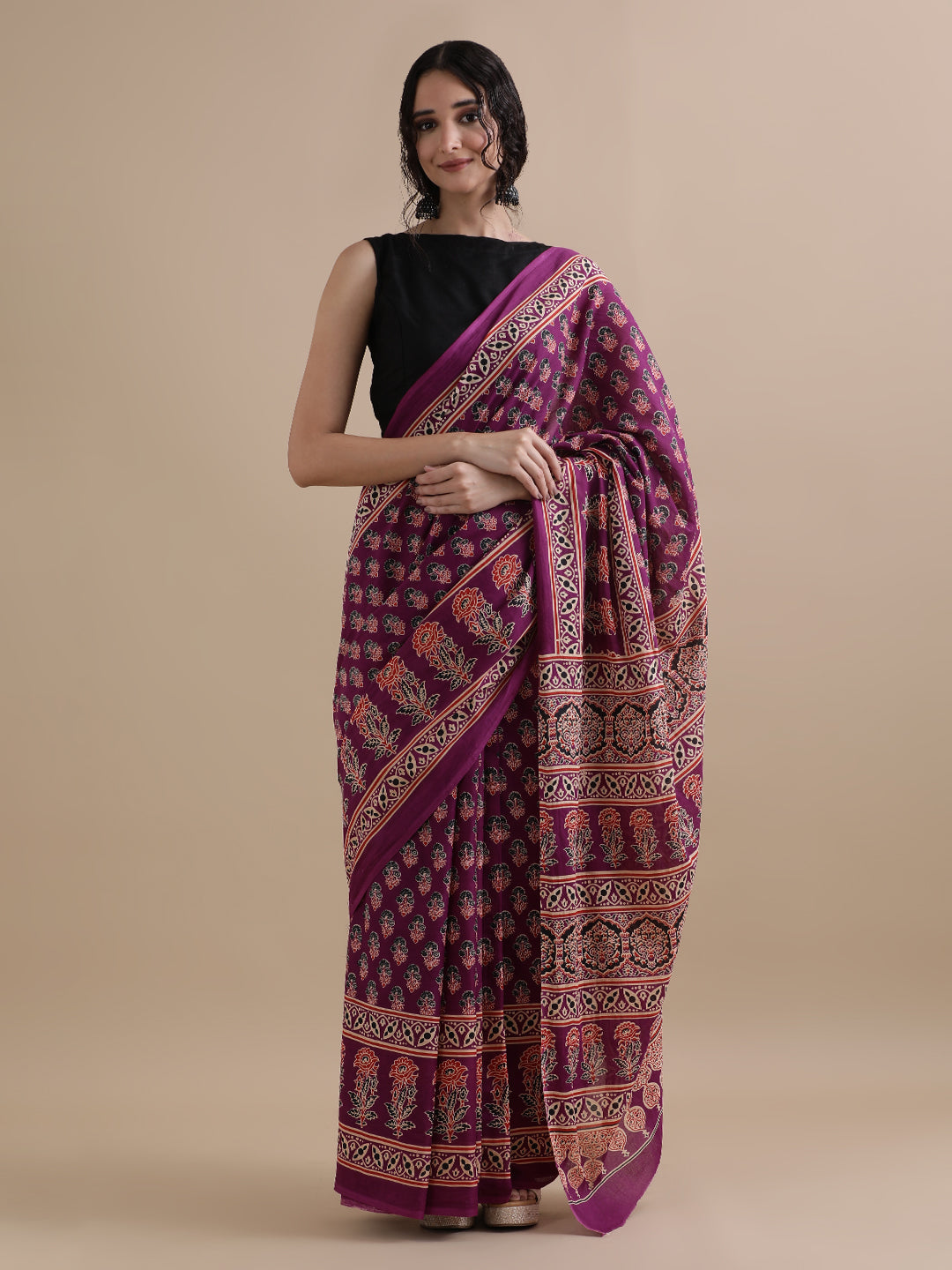 Mulmul Cotton Printed Saree