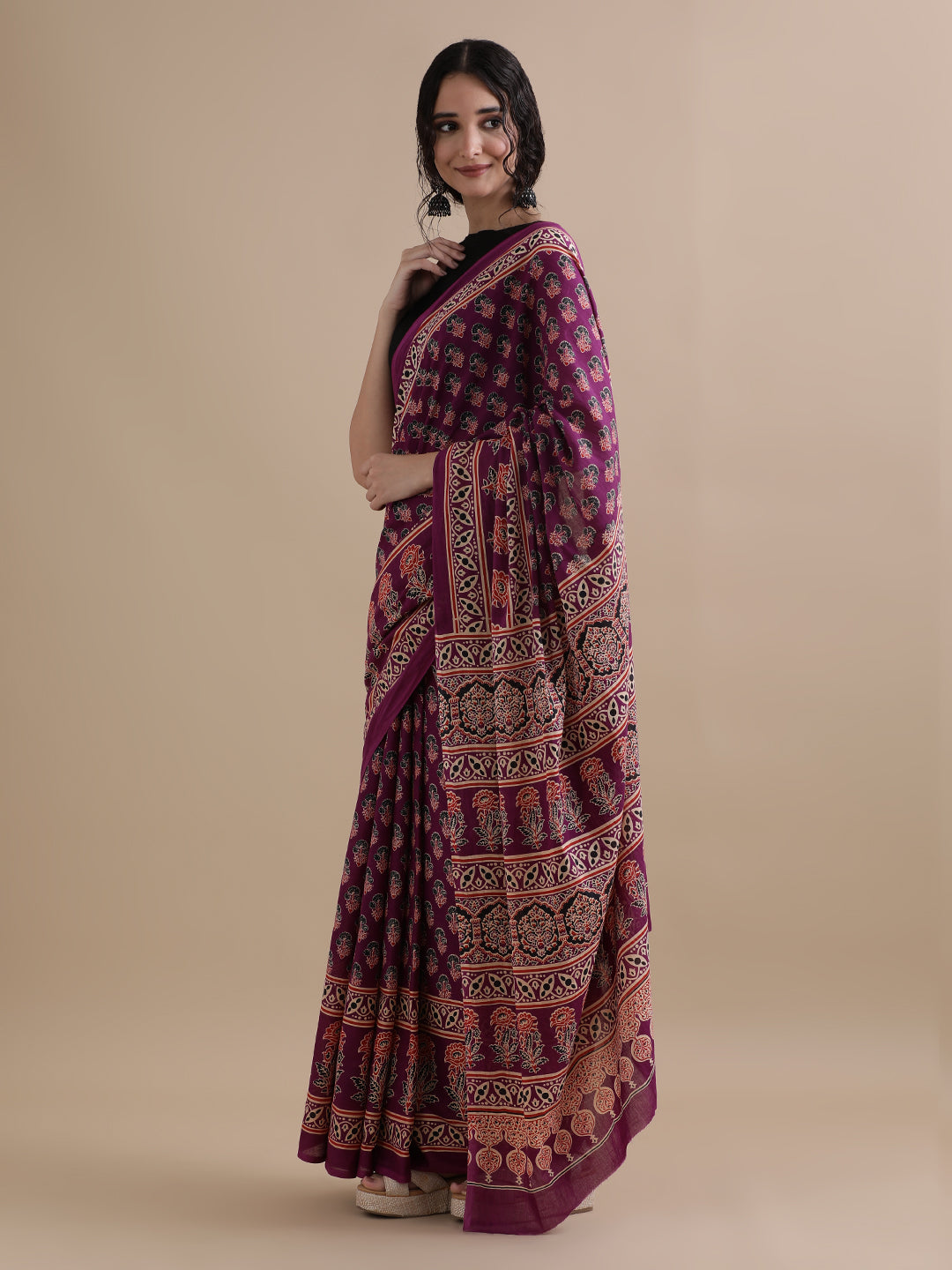 Mulmul Cotton Printed Saree