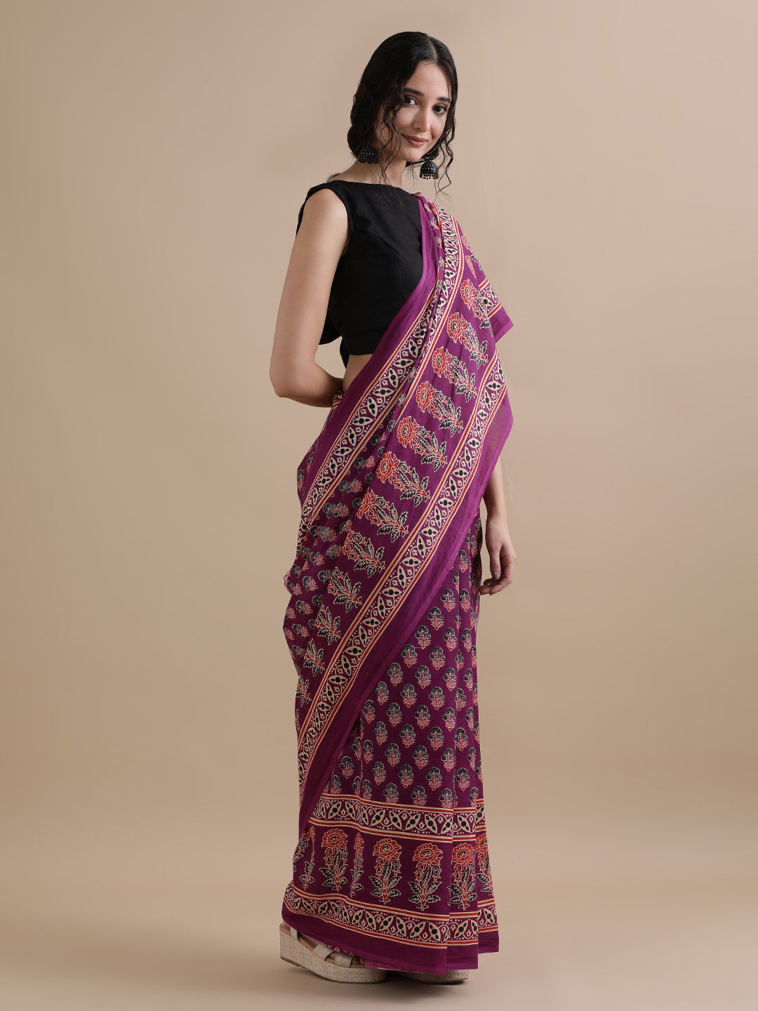 Mulmul Cotton Printed Saree