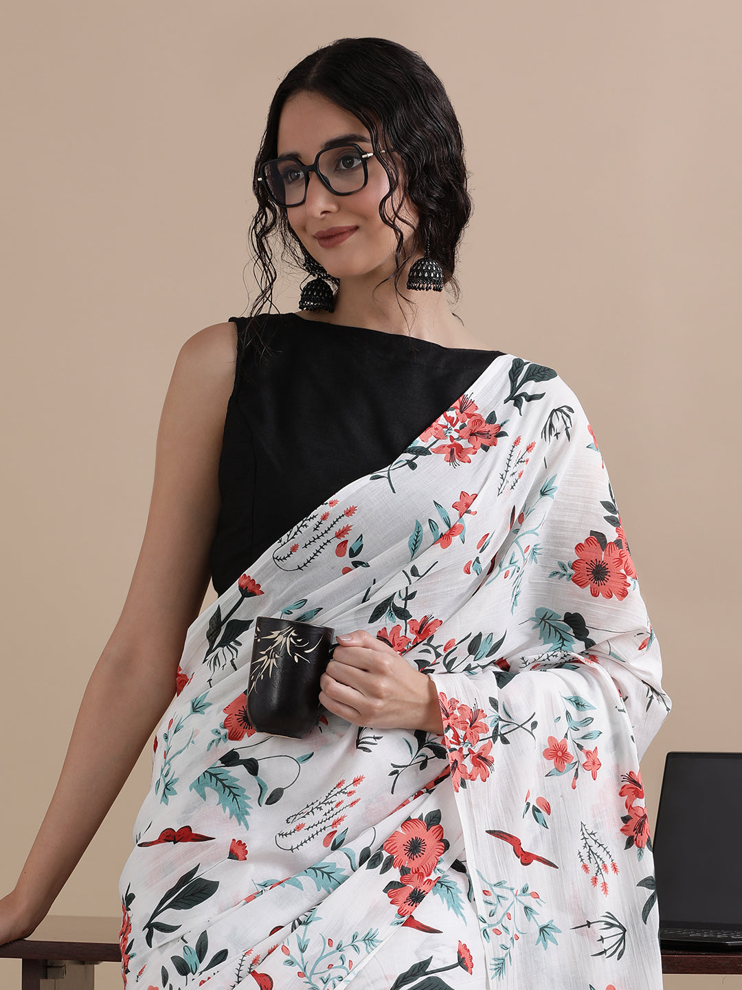 Mulmul Cotton Printed Saree